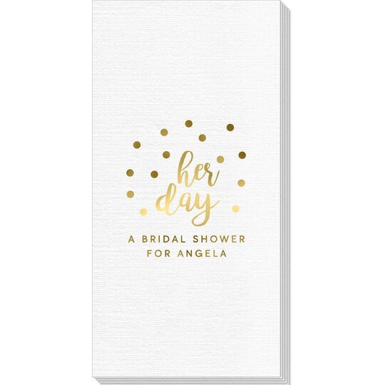 Confetti Dots Her Day Deville Guest Towels